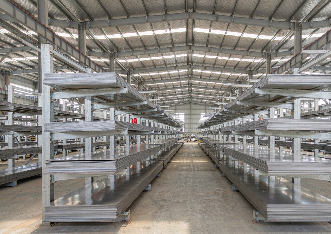 Xinzhonglei plate processing and storage workshop